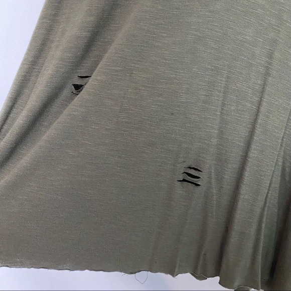LF Oversized Tee Top Womens Size Small Mesh Sheer Distressed Long Sleeve Tshirt - Picture 4 of 13
